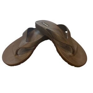 Okabashi Surf Brown Flip-Flops Beach Sandals Men Size 11